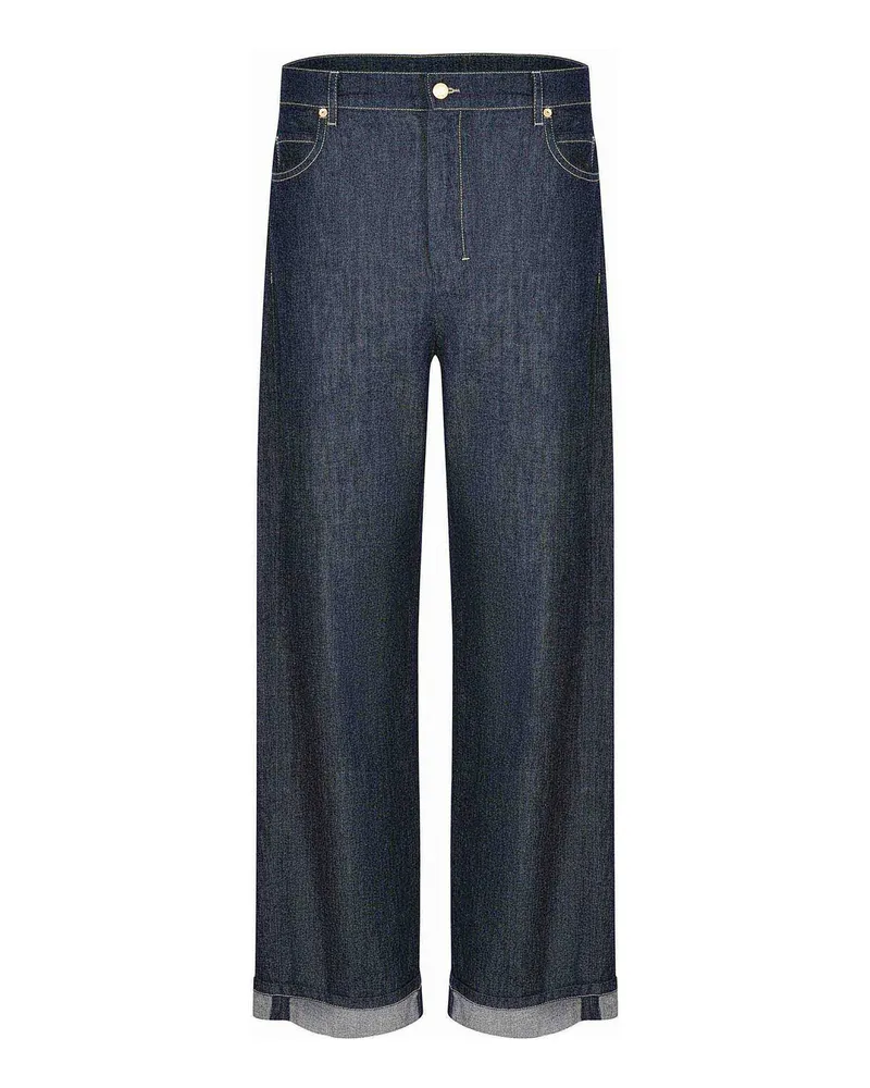 Max Mara Straight Leg Jeans - Blau Blau