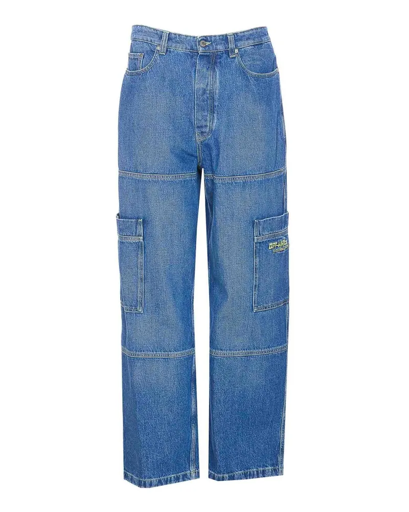 OFF-WHITE Bootcut Jeans - Blau Blau