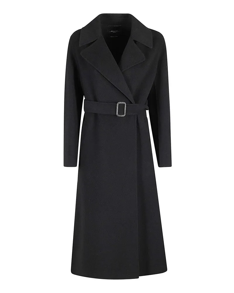 Max Mara Kurzer Mantel - Schwarz Schwarz