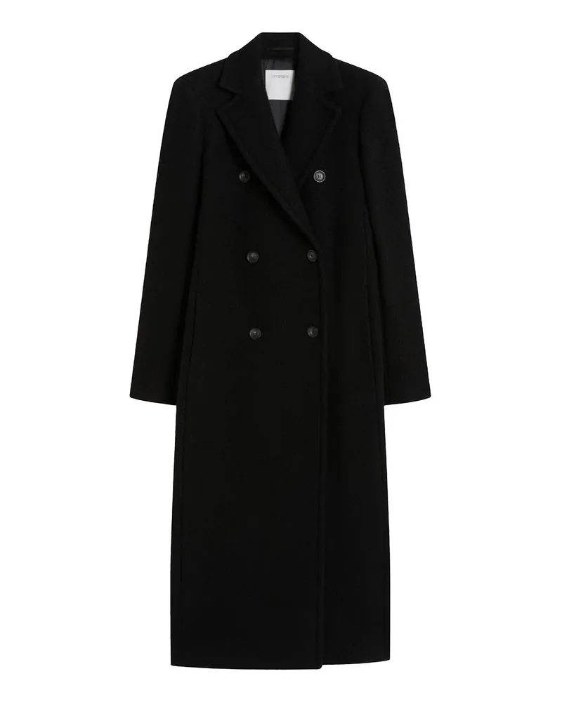 SPORTMAX Knielanger Mantel - Schwarz Schwarz