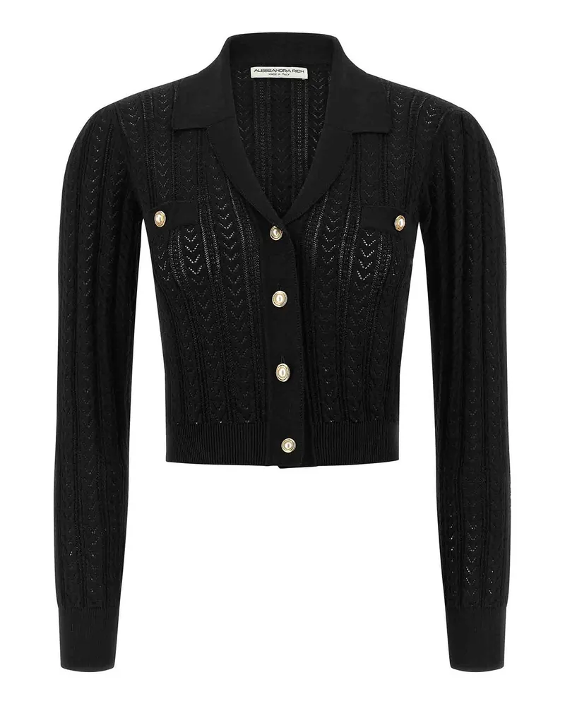 Alessandra Rich Cardigan - Schwarz Schwarz