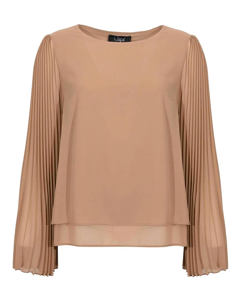 Clips Bluse - Braun Braun