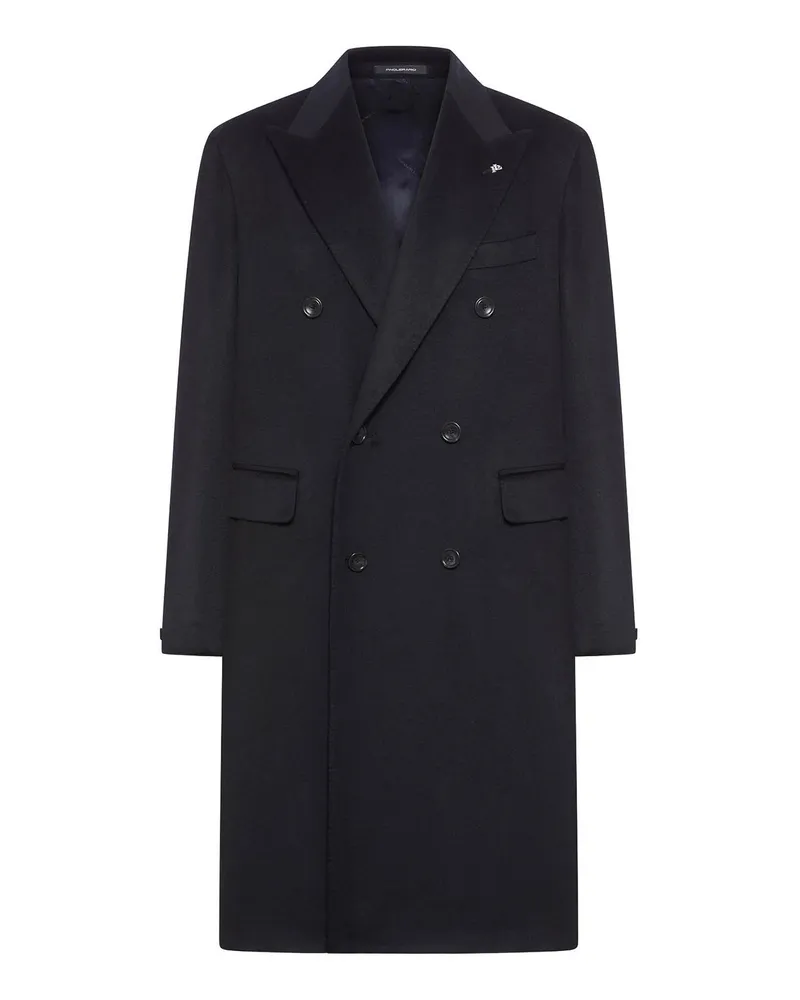 Tagliatore Langer Mantel - Blau Blau