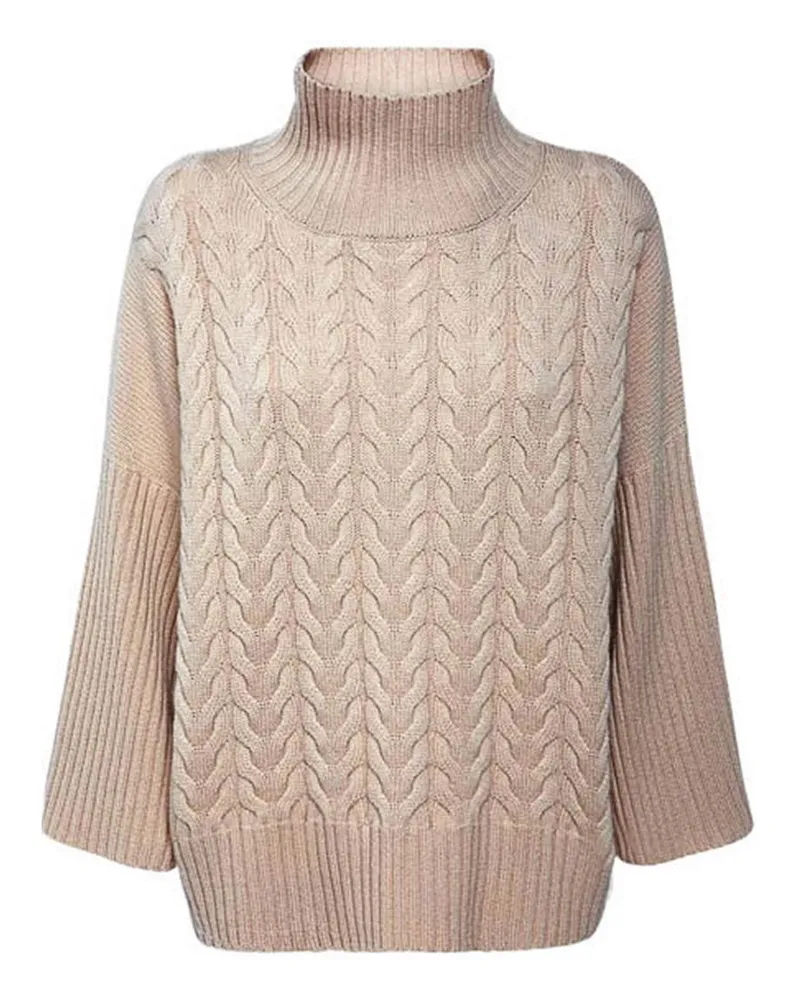 Max Mara Rundhalspullover - Nude Nude