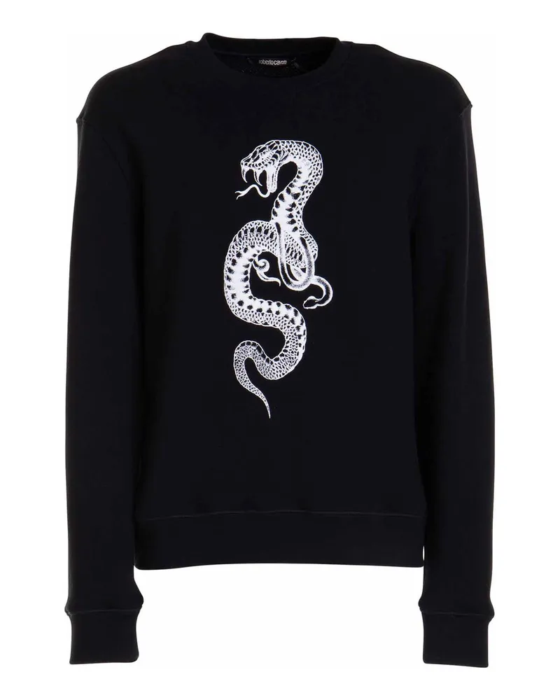 Roberto Cavalli Rundhalspullover - Schwarz Schwarz