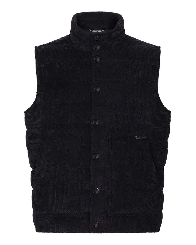 Dolce & Gabbana gepolsterte Weste Schwarz