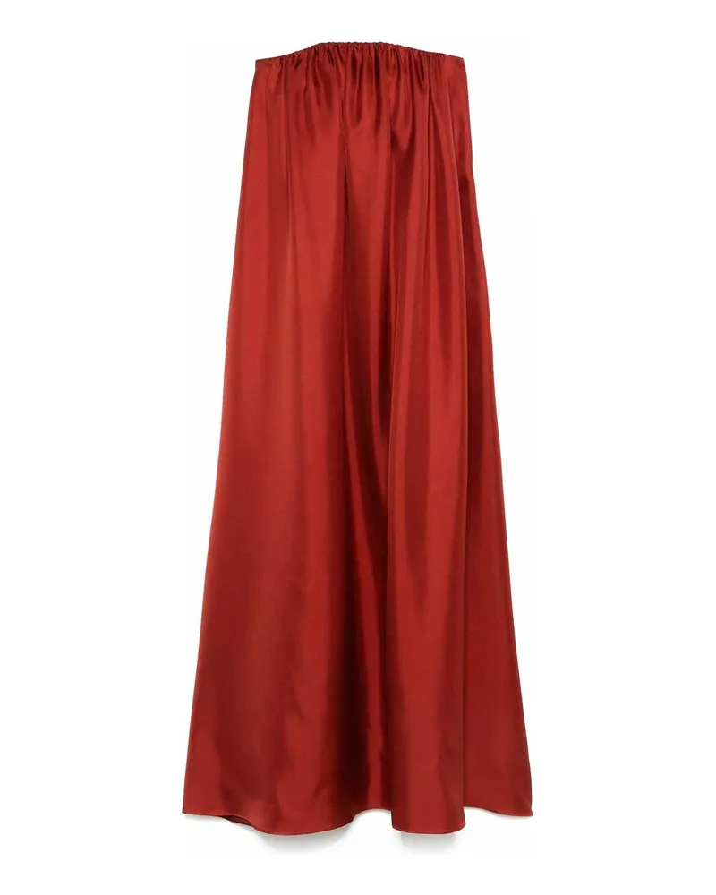 Max Mara Knielanges Kleid - Weiß Rot