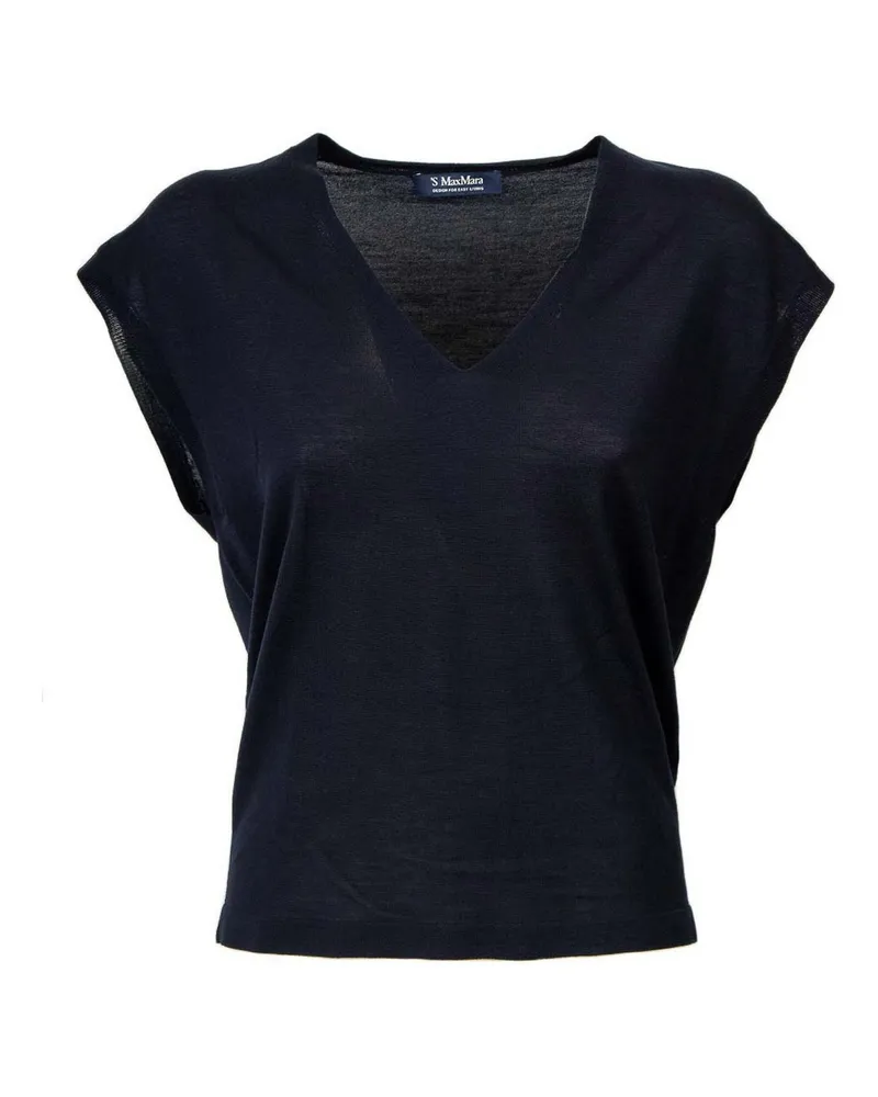 Max Mara Kurzer Mantel - Blau Blau