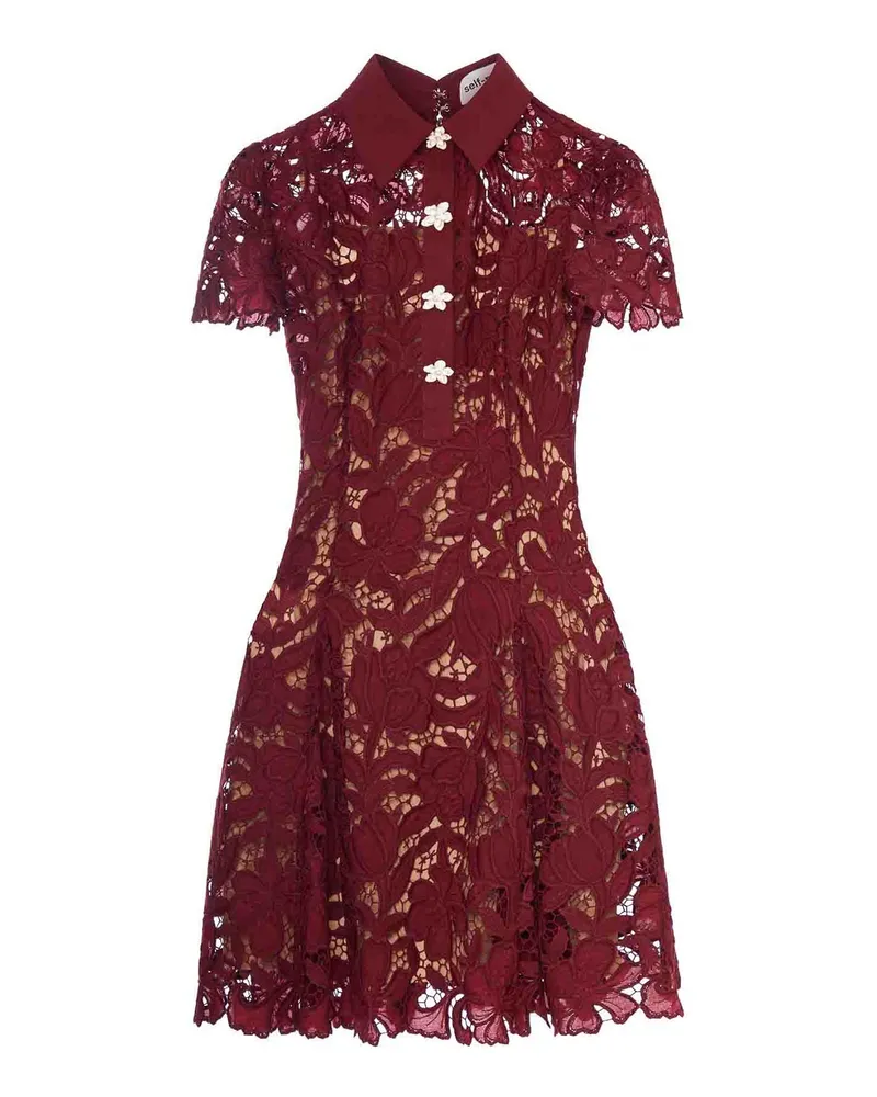 Self-Portrait Kurzes Kleid - Rot Rot