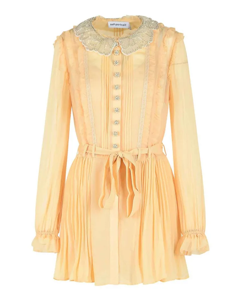 Self-Portrait Kurzes Kleid - Creme Creme