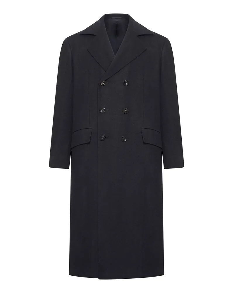 Kiton Langer Mantel - Schwarz Schwarz