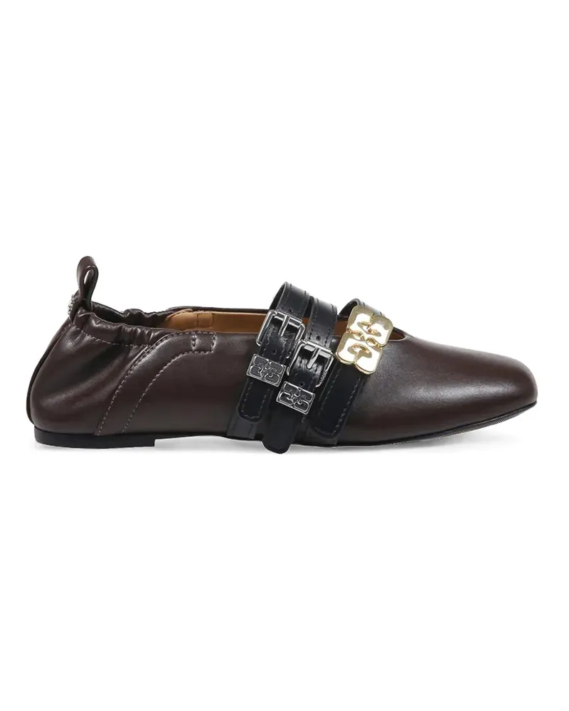 Ganni Ballerinas - Dunkelbraun Dunkelbraun