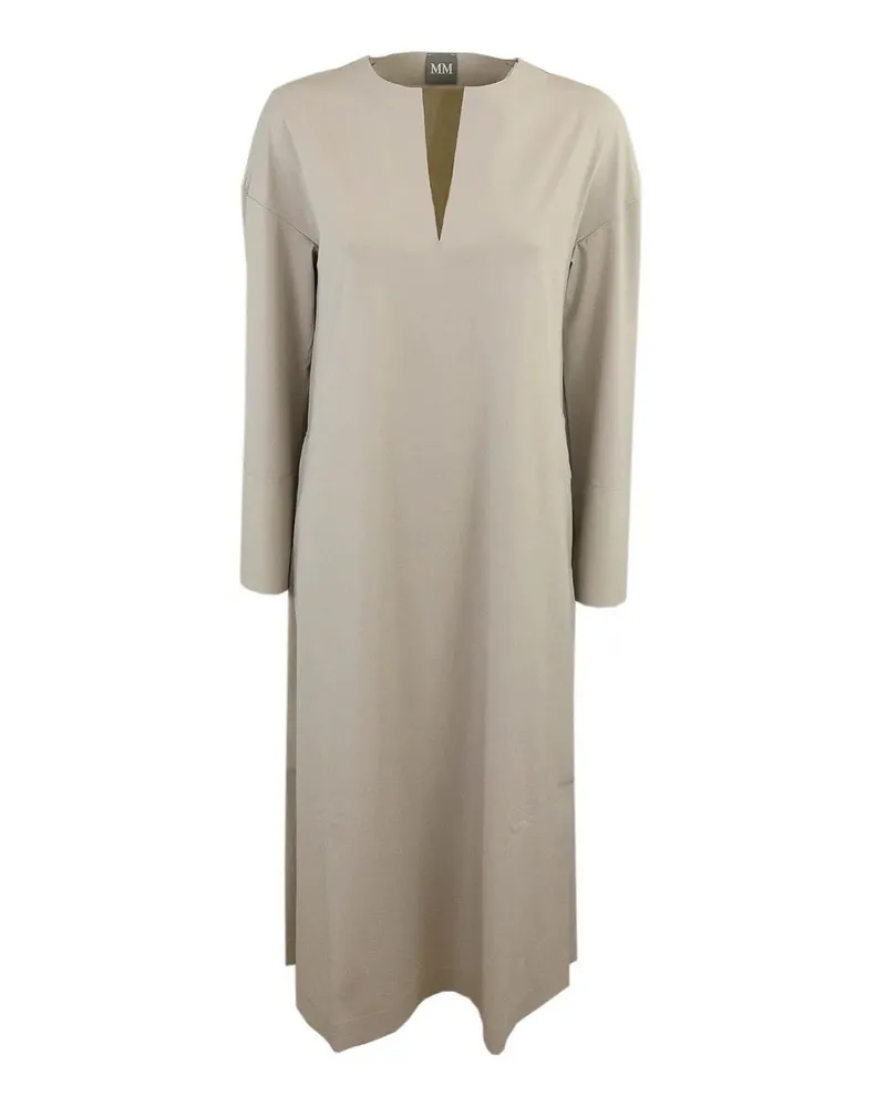 Max Mara Maxikleid - Grau Grau