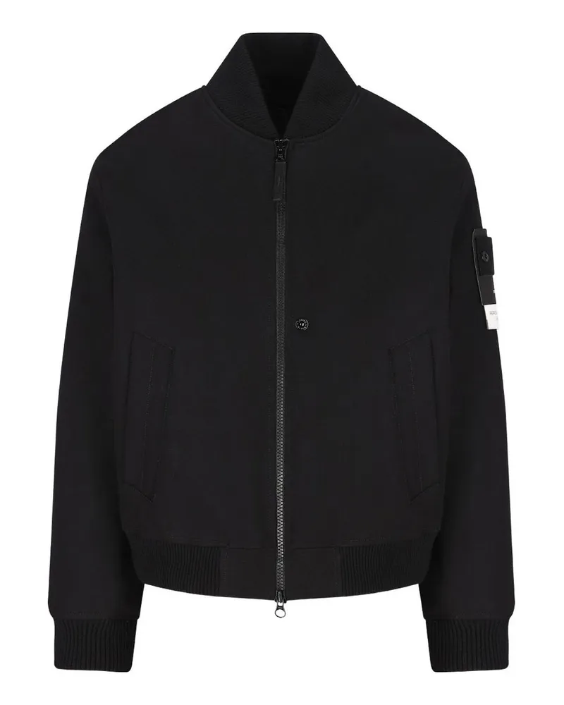 Stone Island Knielanger Mantel - Schwarz Schwarz