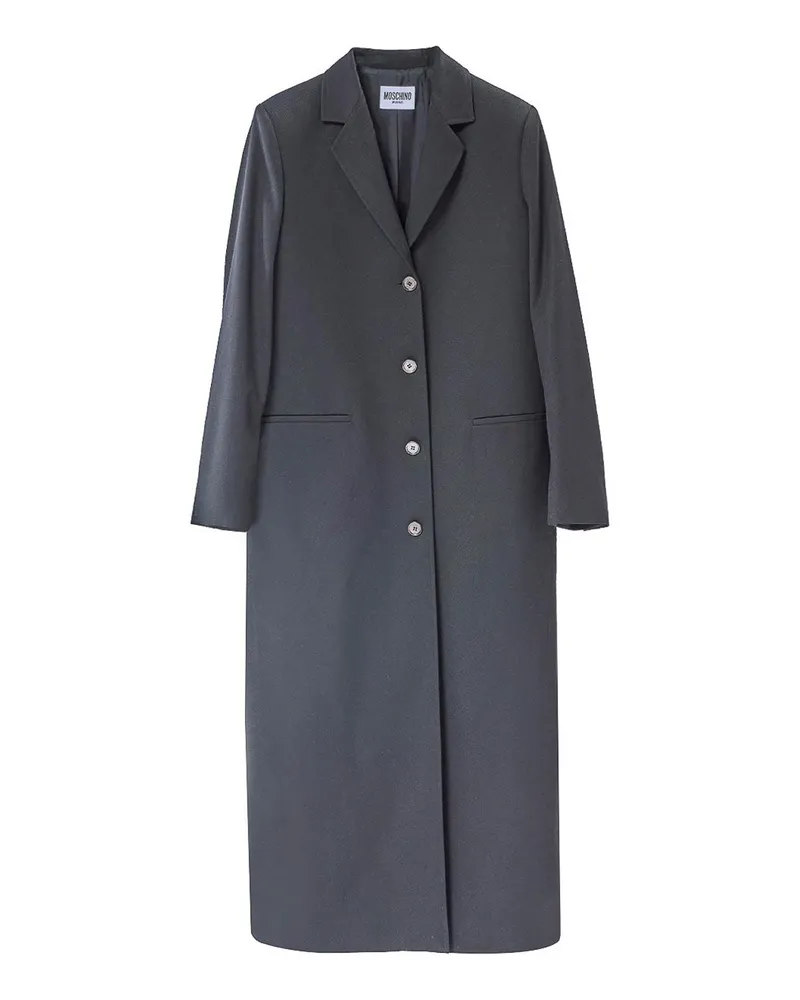 Moschino Langer Mantel - Schwarz Schwarz