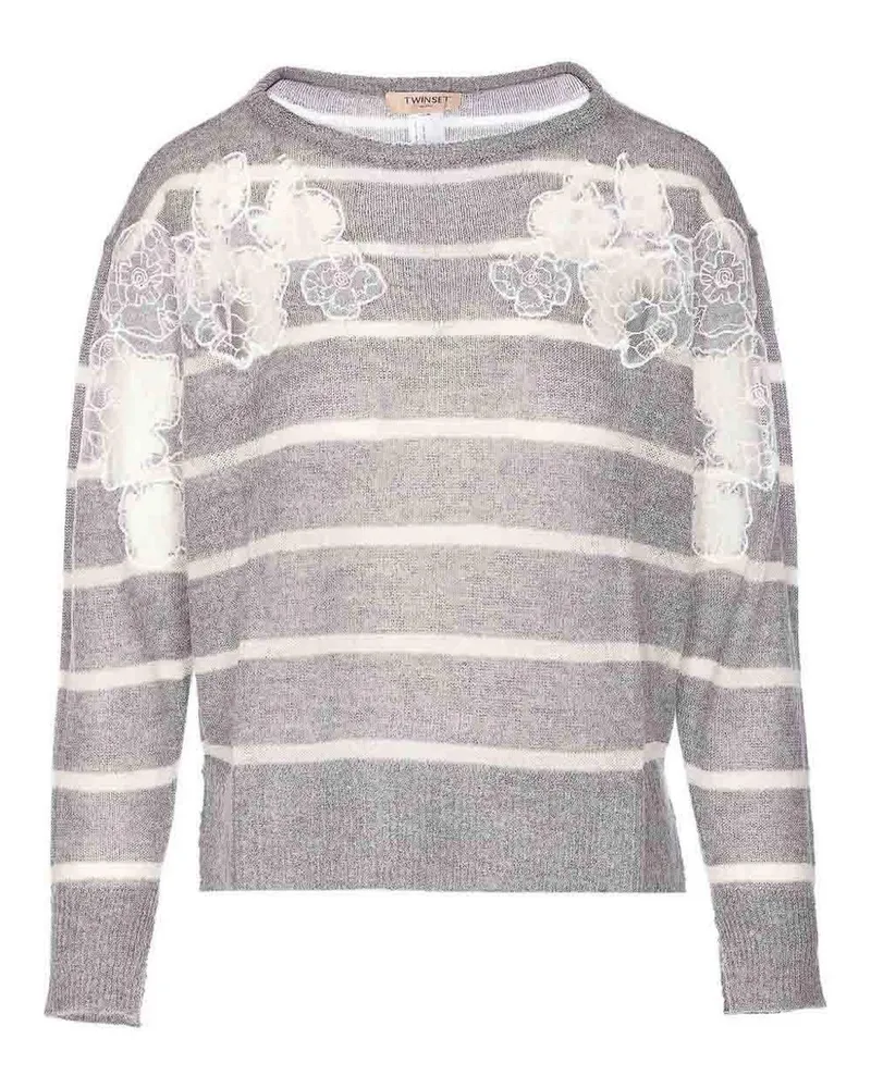 Twin-Set U-Boot-Pullover - Grau Grau