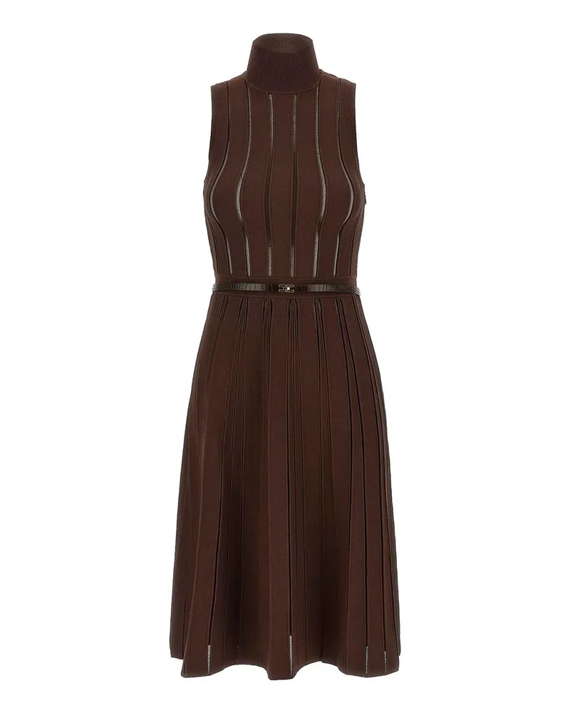 Elisabetta Franchi Knielanges Kleid - Braun Braun