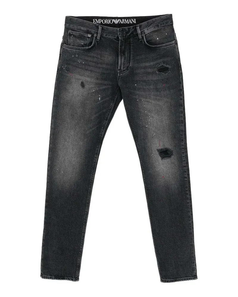 Emporio Armani Straight Leg Jeans - Schwarz Schwarz