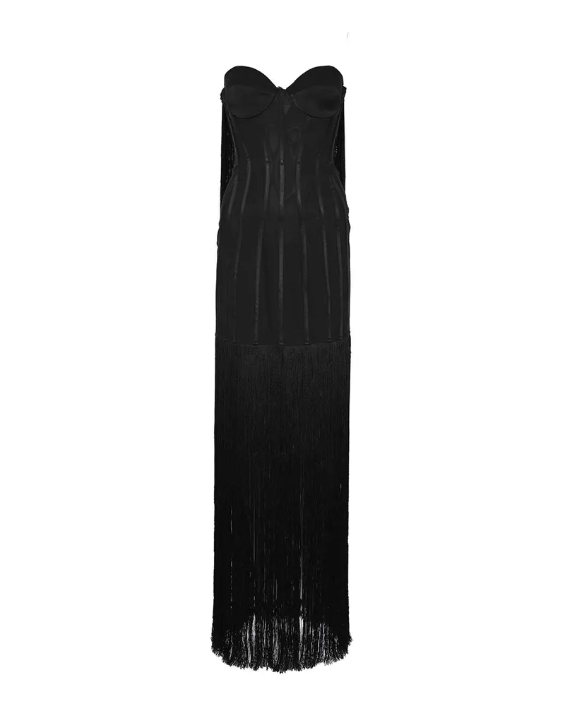 Elisabetta Franchi Knielanges Kleid - Schwarz Schwarz