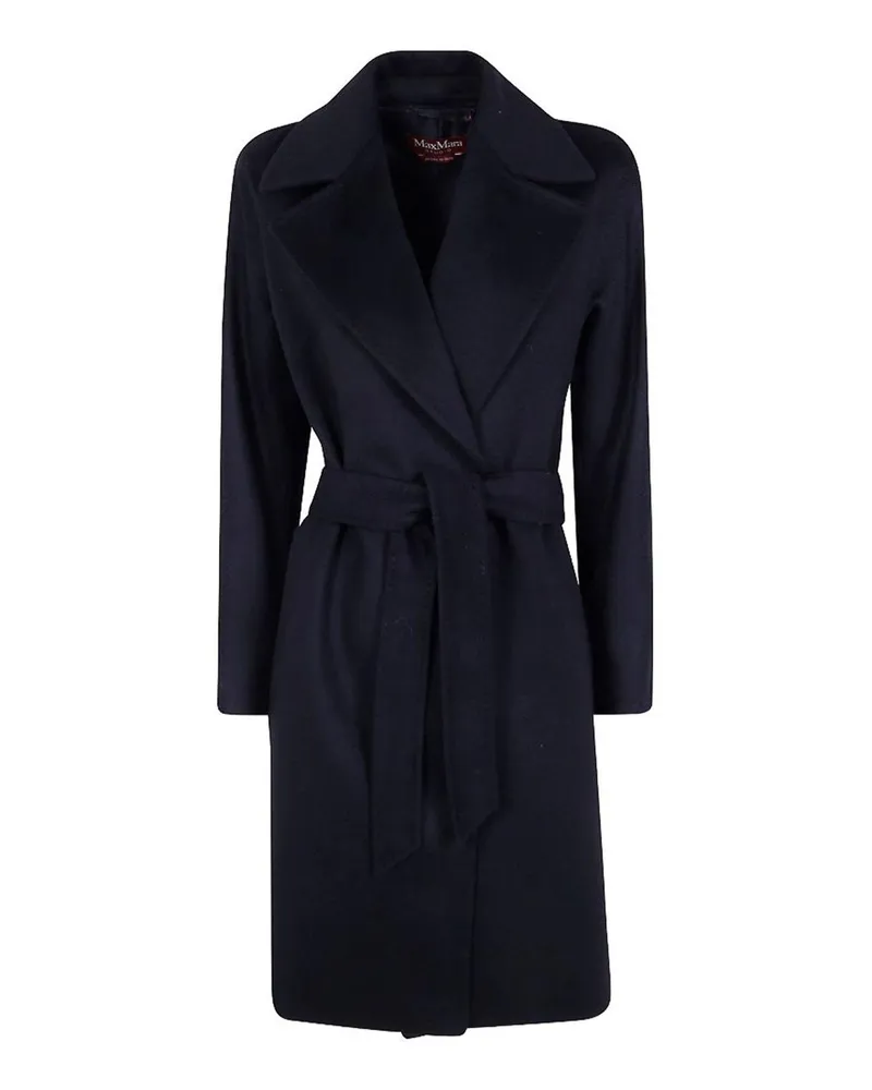 Max Mara Knielanger Mantel - Schwarz Schwarz