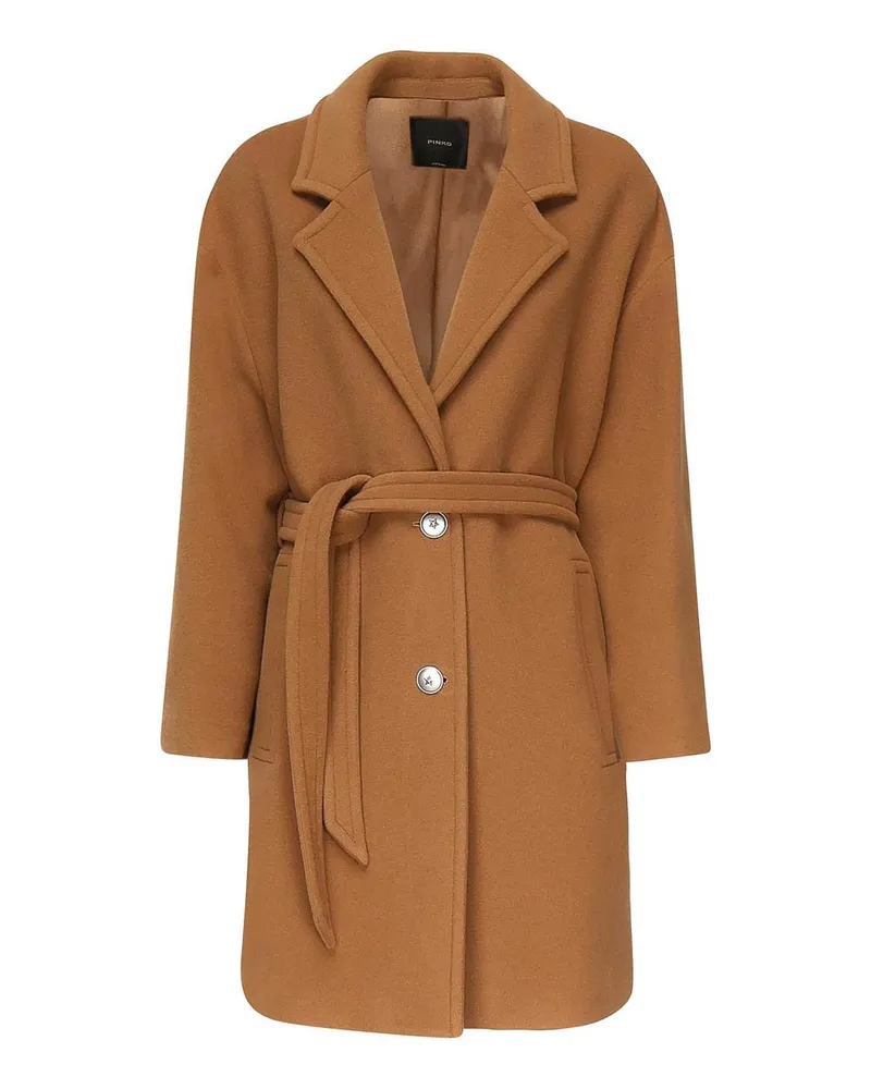 Pinko Knielanger Mantel - Braun Braun