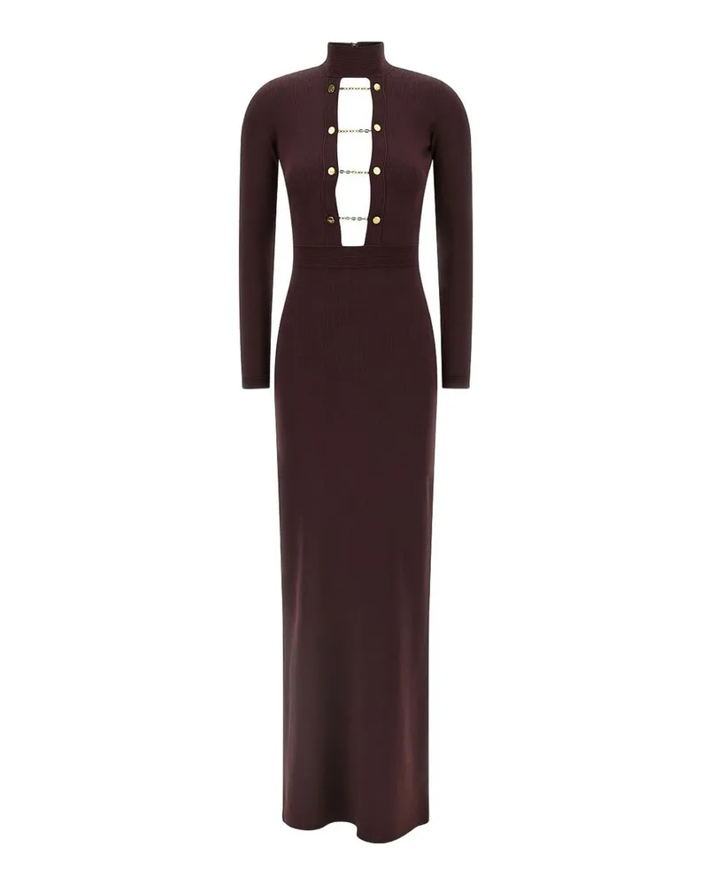 Elisabetta Franchi Knielanges Kleid - Dunkelrot Dunkelrot
