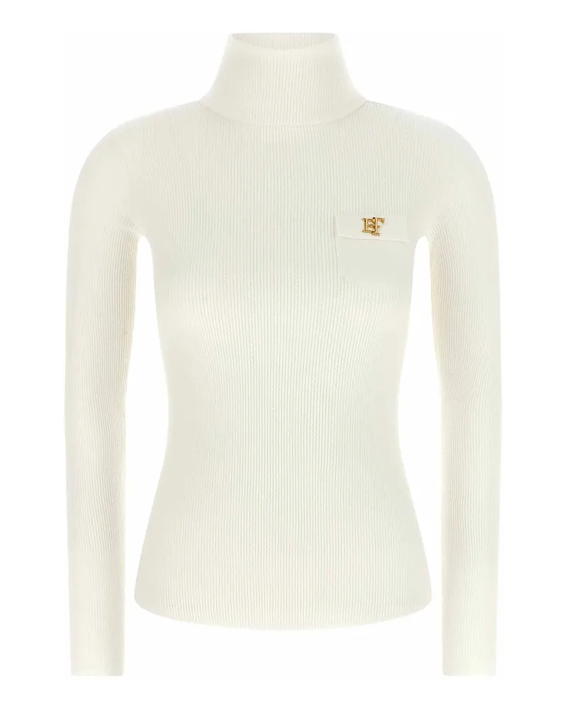 Elisabetta Franchi Rollkragenpullover - Weiß Weiß