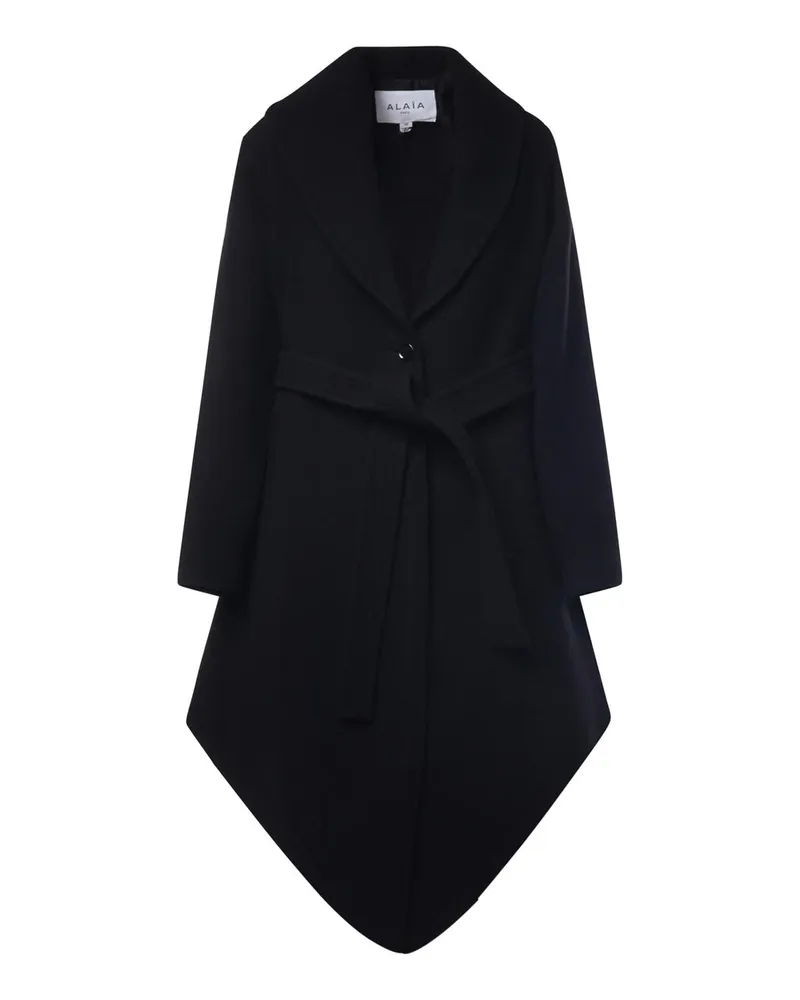 Alaïa Knielanger Mantel - Schwarz Schwarz