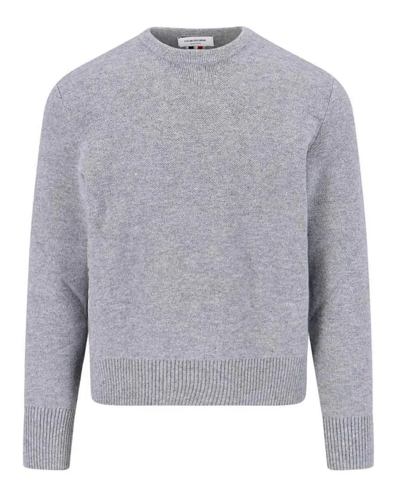 Thom Browne Rundhalspullover - Grau Grau