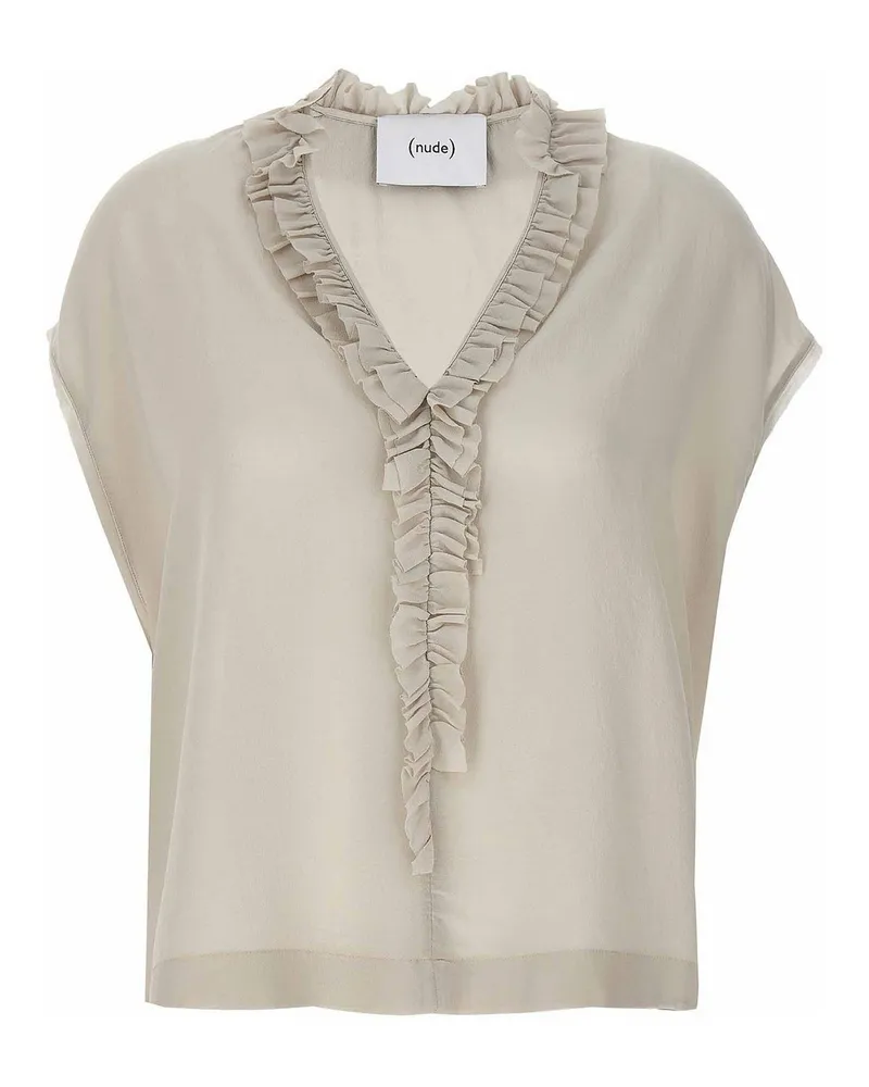 NUDE Bluse - Beige Beige