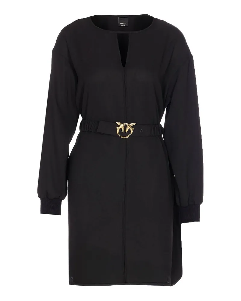 Pinko Knielanges Kleid - Schwarz Schwarz