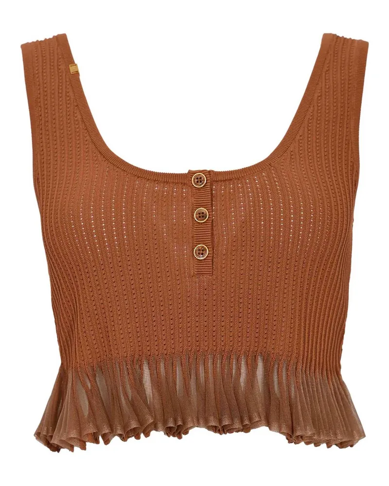 Elisabetta Franchi Top - Braun Braun