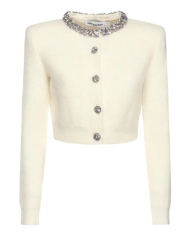 Self-Portrait Cardigan - Weiß Weiß