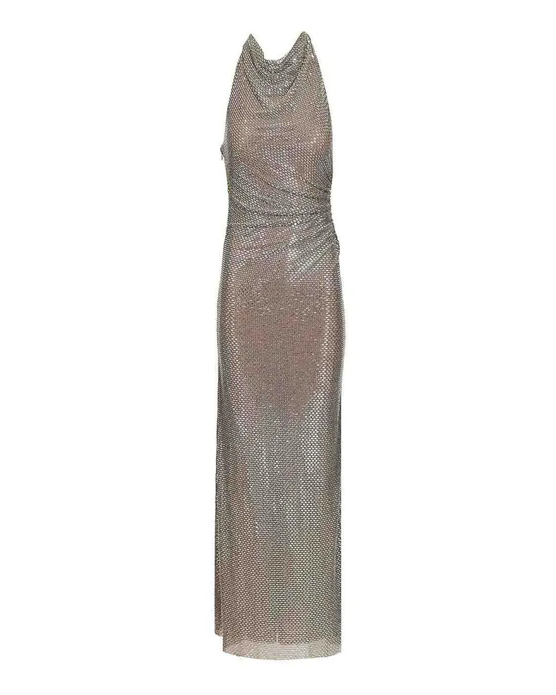 Self-Portrait Maxikleid - Grau Grau