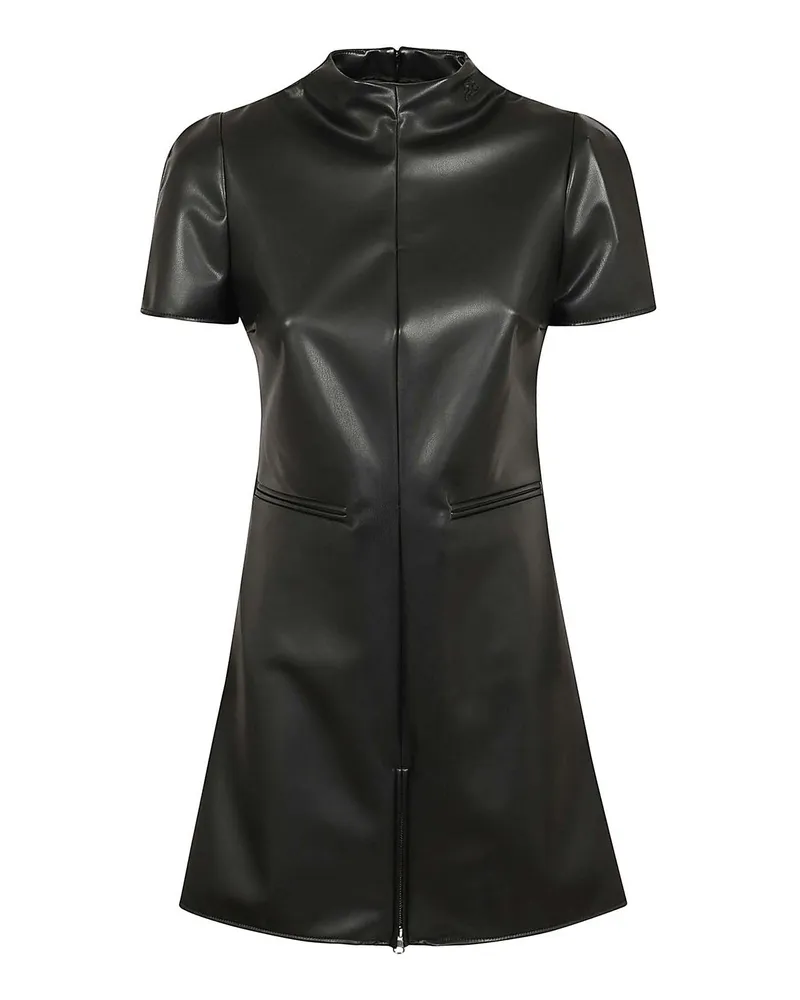 Courrèges Kurzes Kleid - Schwarz Schwarz