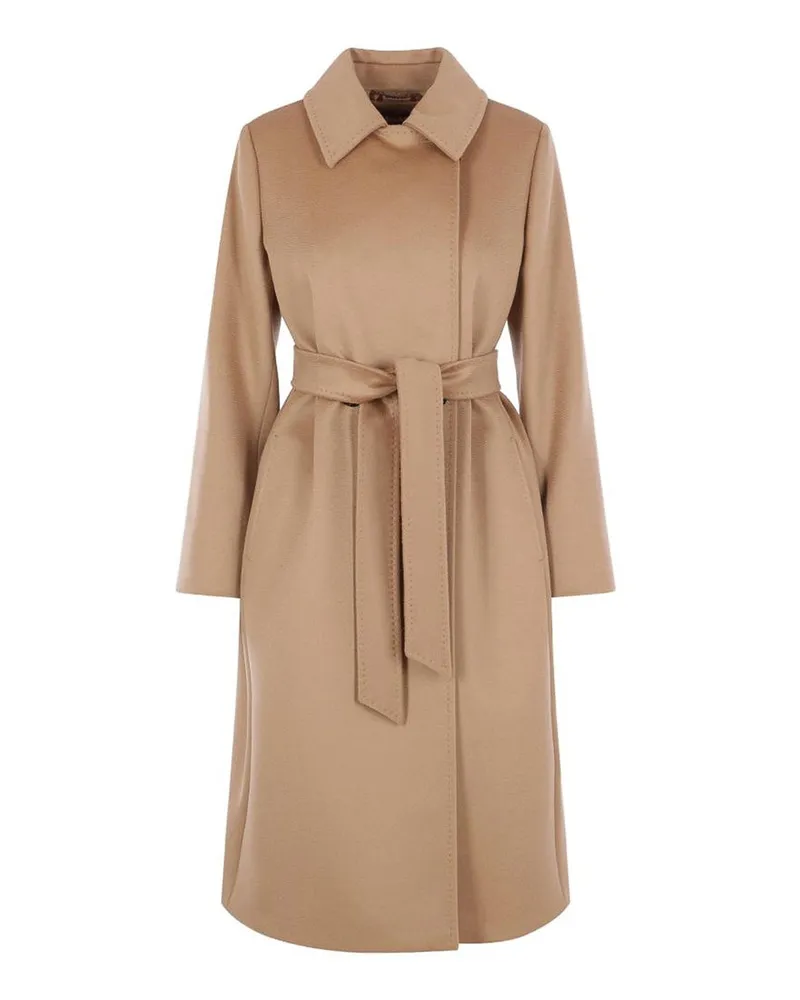 Max Mara Knielanger Mantel - Camel Camel