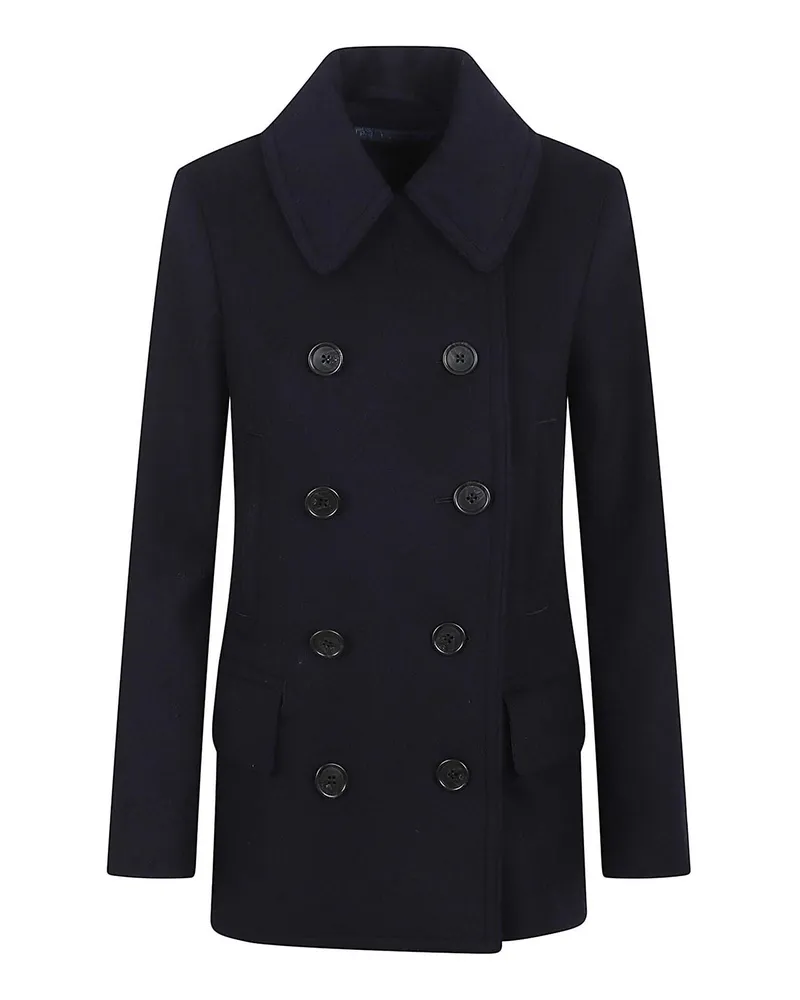 Ralph Lauren Knielanger Mantel - Blau Blau