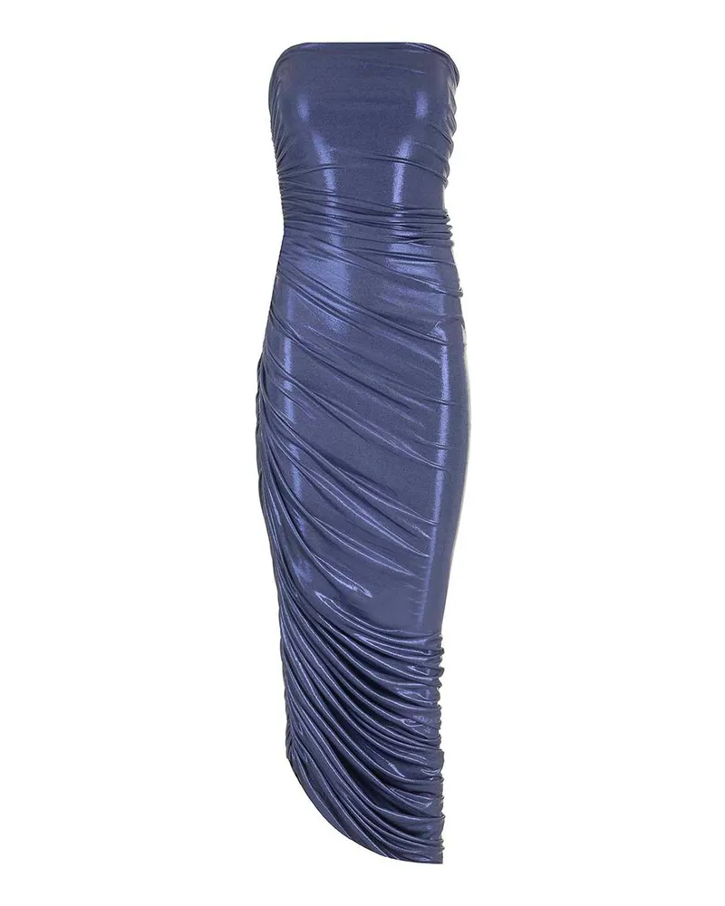 Norma Kamali Knielanges Kleid - Blau Blau