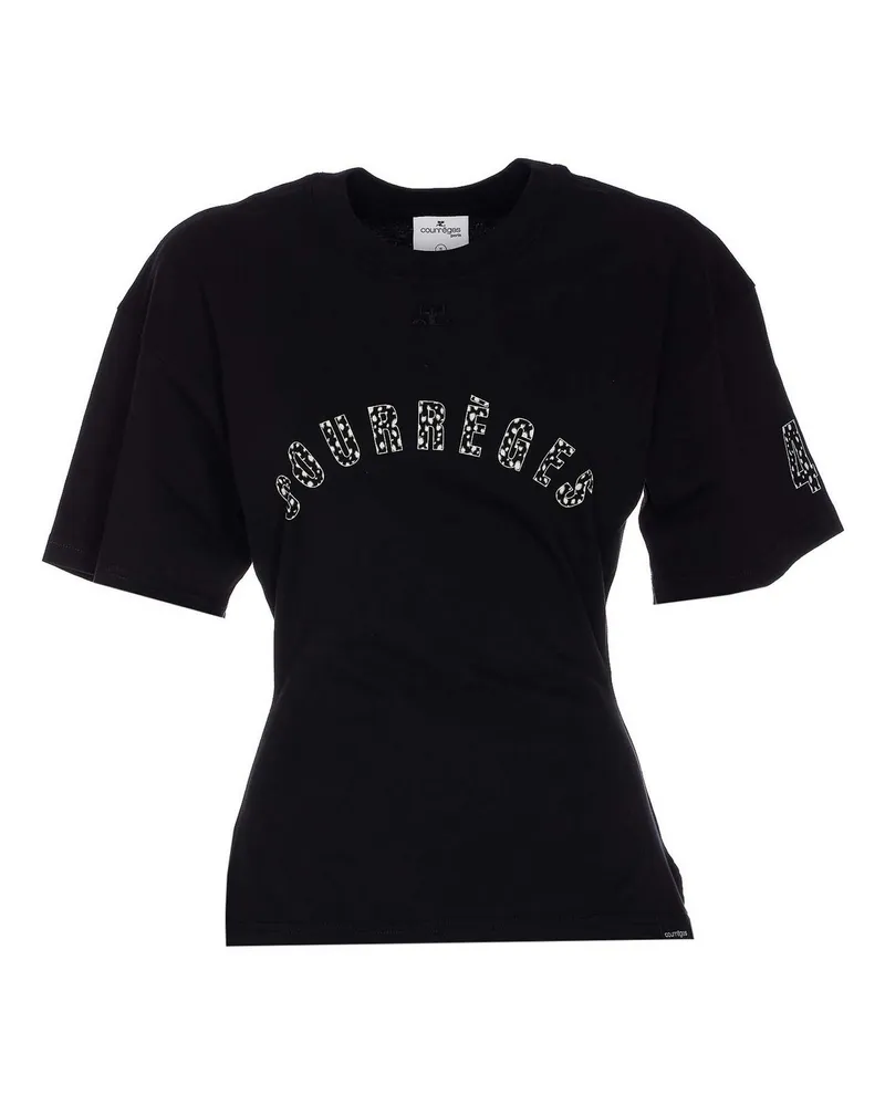 Courrèges T-Shirt - Schwarz Schwarz