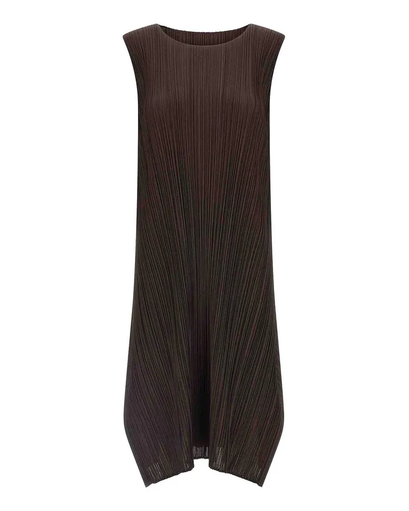 Issey Miyake Knielanges Kleid - Braun Braun
