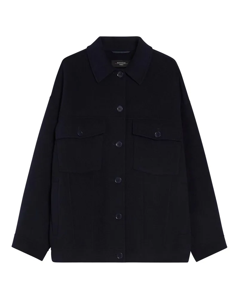 Max Mara Kurzer Mantel - Blau Blau
