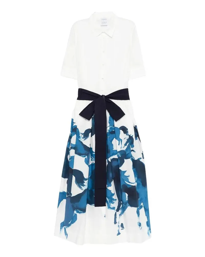 Sara Roka Knielanges Kleid - Blau Blau