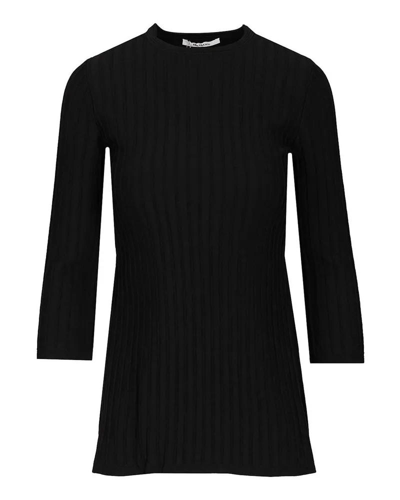 Max Mara Rundhalspullover - Schwarz Schwarz