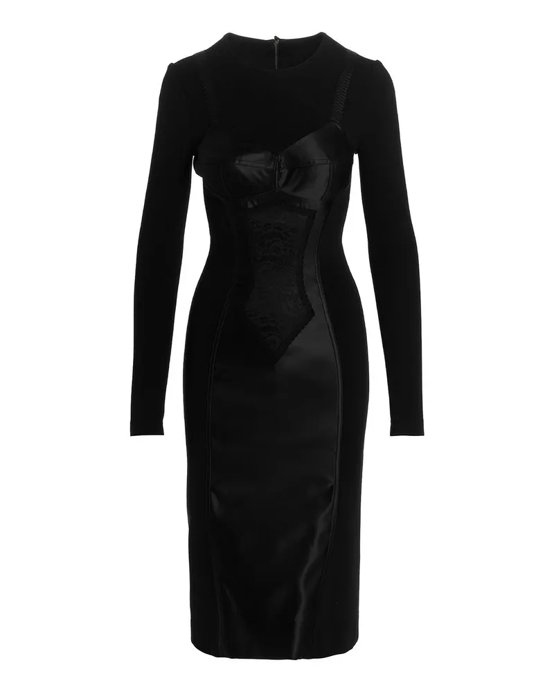 Dolce & Gabbana Knielanges Kleid - Schwarz Schwarz