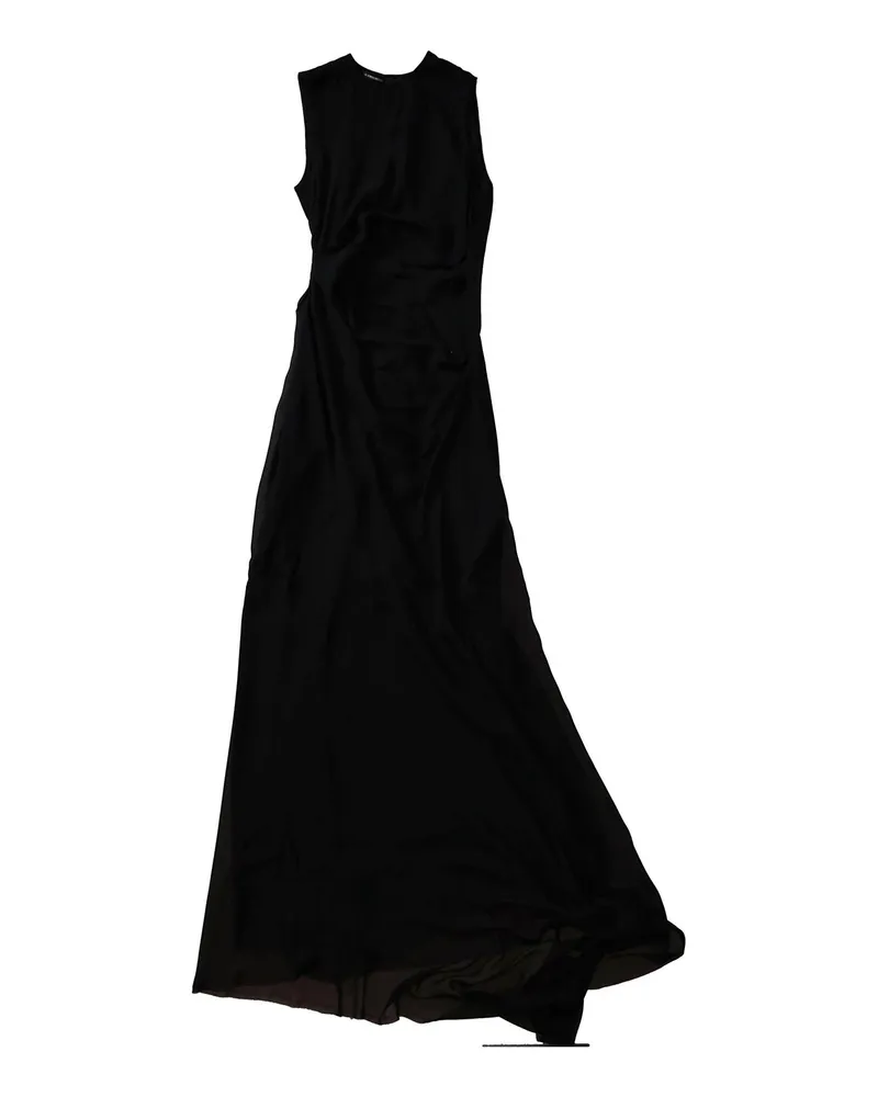 Ann Demeulemeester Knielanges Kleid - Schwarz Schwarz