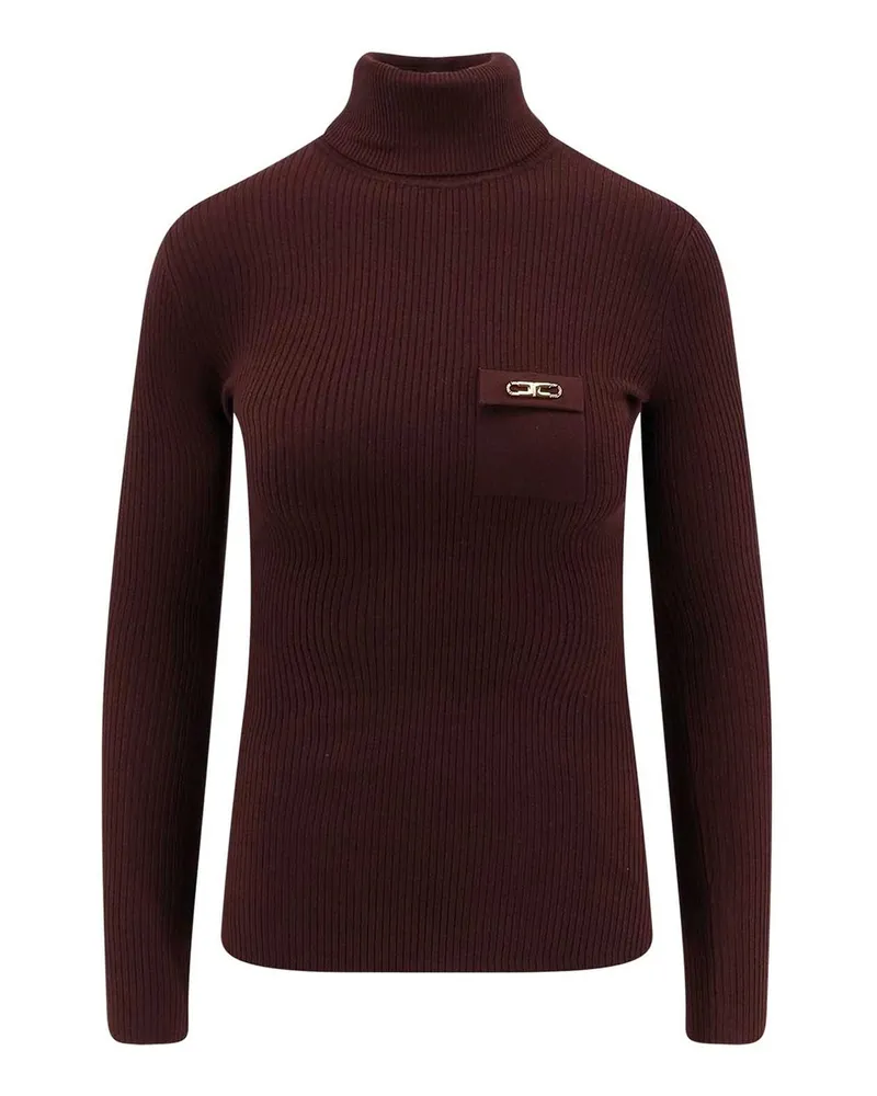Elisabetta Franchi Rollkragenpullover - Bordeaux Bordeaux