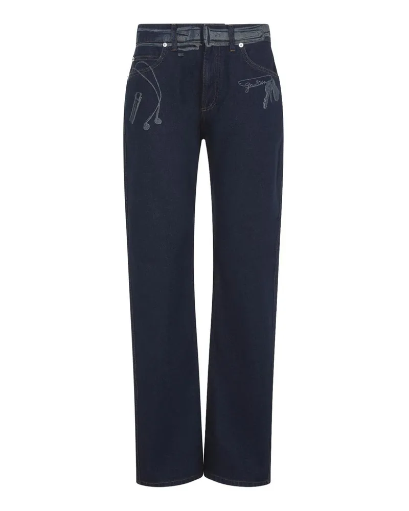 Jean Paul Gaultier Straight Leg Jeans - Bunt Bunt