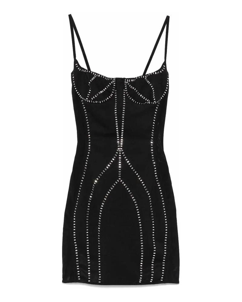 ATTICO Knielanges Kleid - Schwarz Schwarz