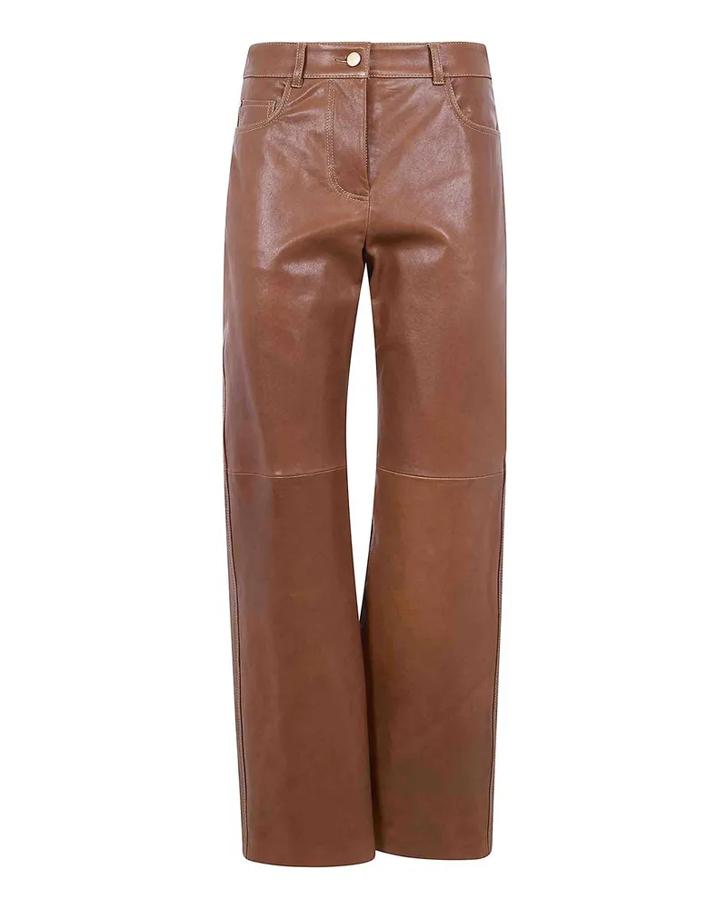 Max Mara Lederhose - Braun Braun