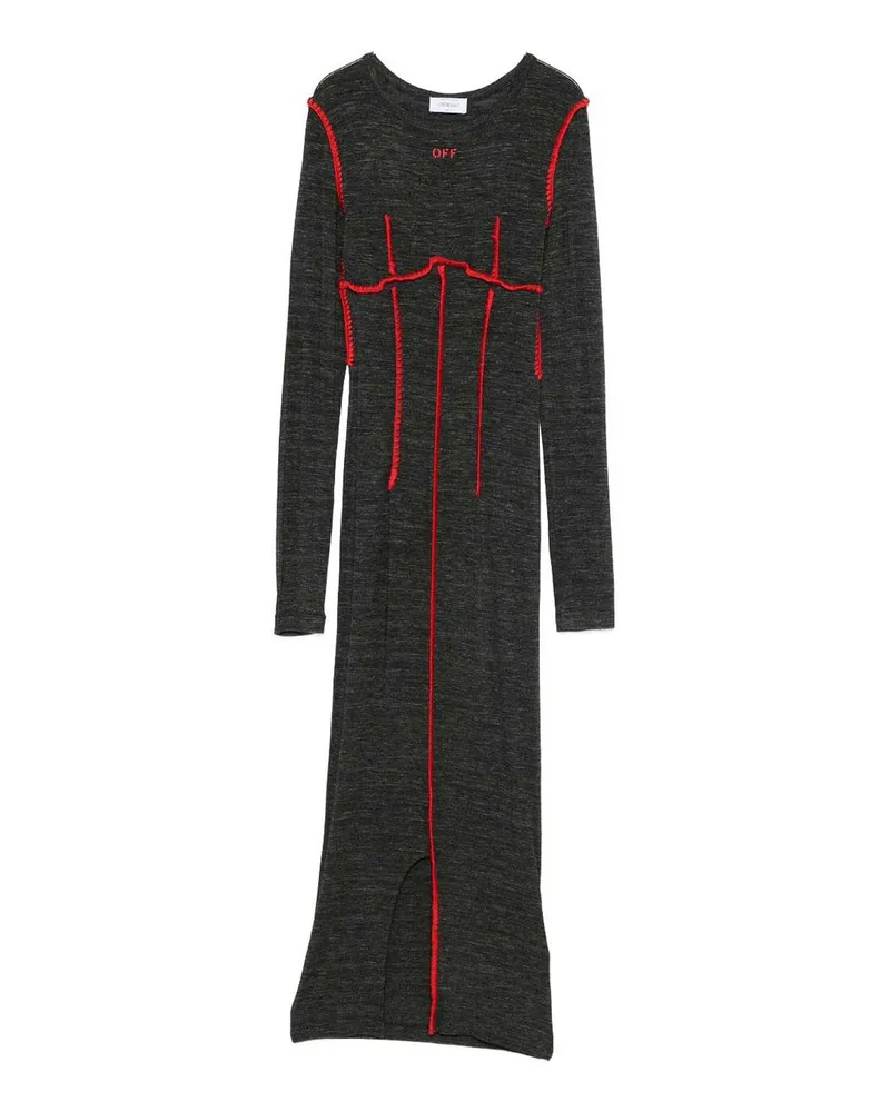 OFF-WHITE Knielanges Kleid - Rot Rot